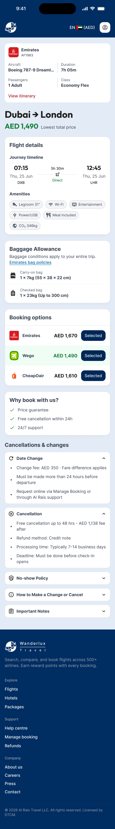 Pre-booking Mobile Light