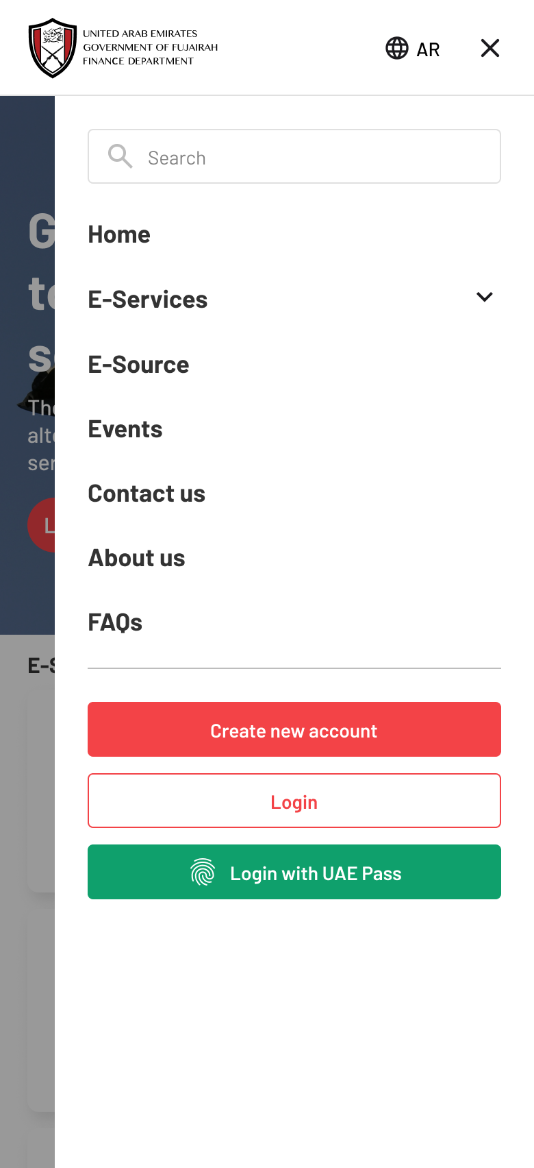 Mobile Navigation Menu