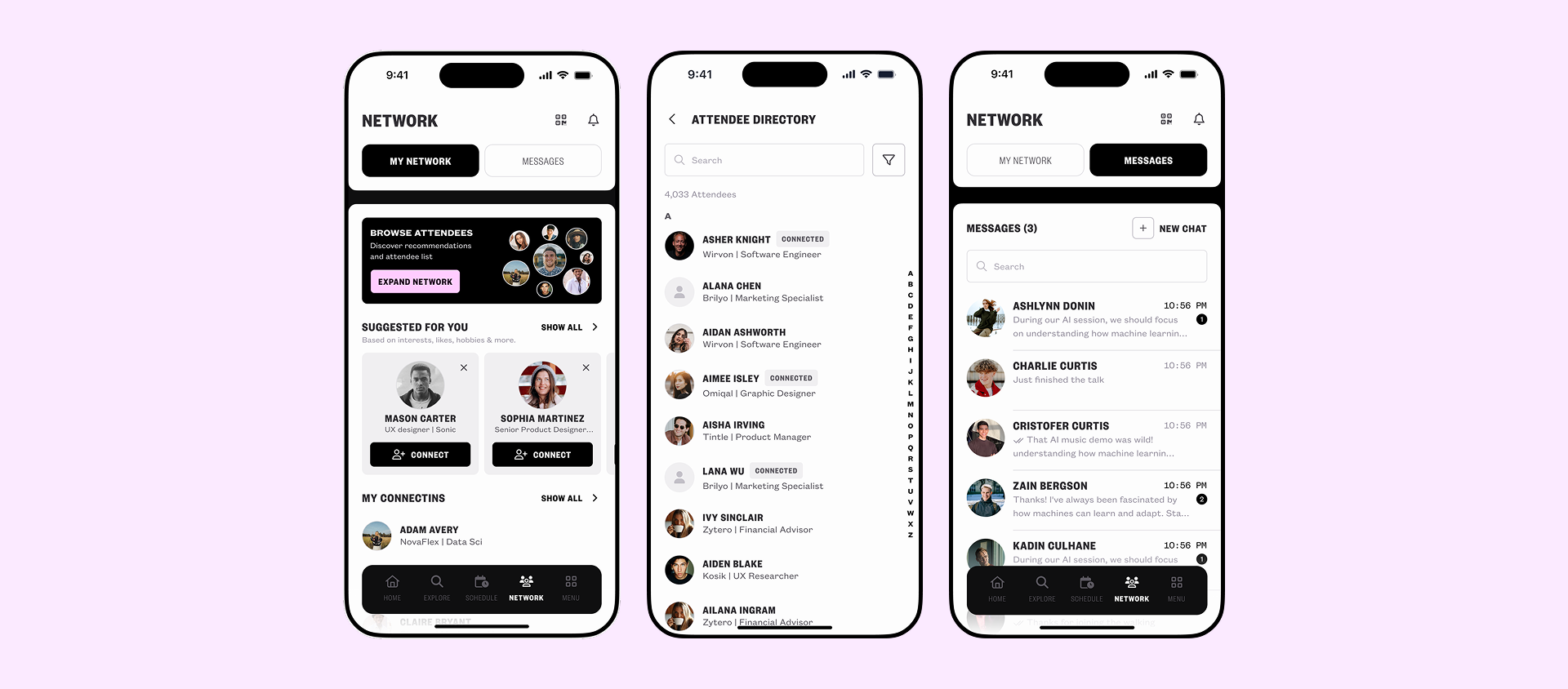 Networking Hub - light mode